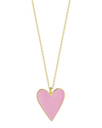Sphera Milano 14K Over Silver Heart Necklace