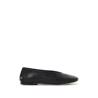 Anine Bing Ana Flats Smooth Leather - Black