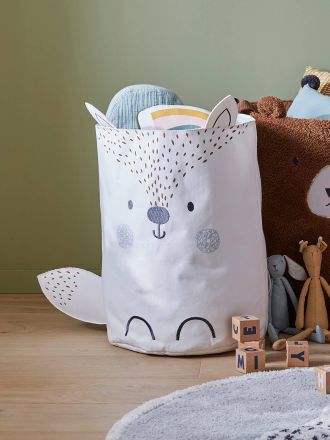 Vertbaudet W&auml;schekorb,,Fuchs f&uuml;r Kinderzimmer weiss