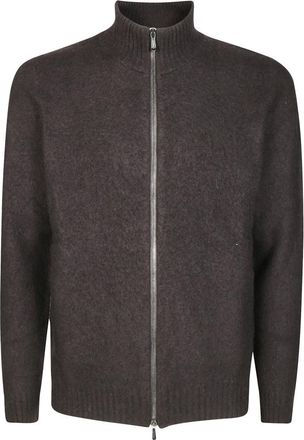 Drumohr Truien & Vesten, Heren, Bruin, XL, Wol, Cardigan Zip Garzato