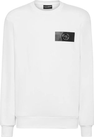 Plein Sport Heren, Sweatshirts & Hoodies, Wit, Maat: 2XL Katoen