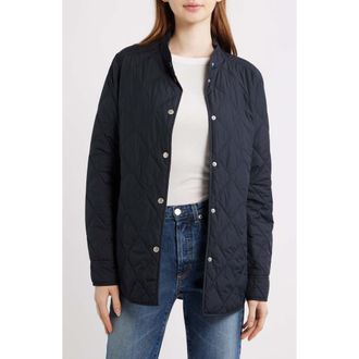 Ilse Jacobsen Water Repellent Quilted Jacket in Dark Indigo at Nordstrom, Size 12 Us