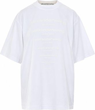 Alexander Wang White Oversized Logo Cotton T-Shirt