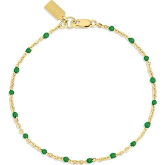 Set & Stones Kaz Bracelet in Gold /Emerald at Nordstrom, Size 7