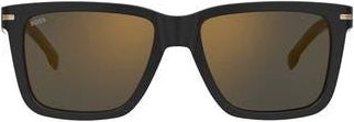 BOSS 55mm Square Sunglasses in Black Gold at Nordstrom Rack