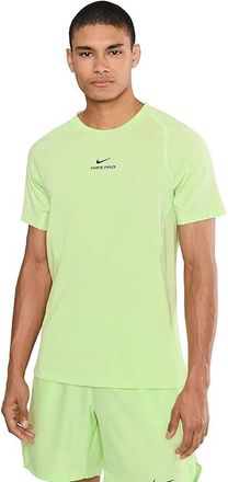 Nike Pro Training Dri-FIT Short Sleeve Top Mens Workout Light Liquid Lime/Black : 2XL, Polyester