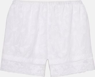 Eres Shorts Floralie in voile di misto cotone