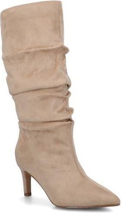 Journee Collection Sonnet Knee High Boot in Taupe at Nordstrom Rack, Size 12 Ext Calf