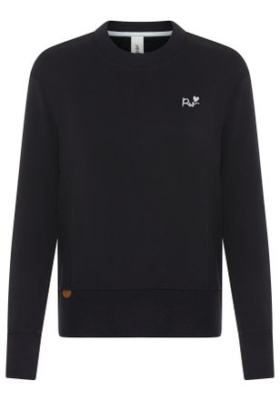 Ragwear Sweatshirt RAGWEAR AZALLEA O, Damen, Gr. XXL, navy, Sweatware, Obermaterial: 70% Baumwolle, 30% Polyester, unifarben mit Farbeinsatz, h&uuml;ftlang, Rundha