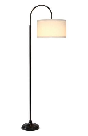 Brightech Nora 68 Height-Adjustable Black LED Arc Floor Lamp in Classic Black at Nordstrom