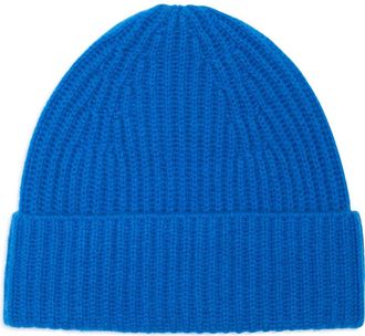 Nordstrom Rack Cashmere Ribbed Beanie in Blue Princess at Nordstrom Rack