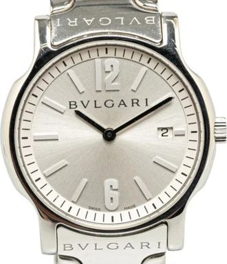 Bulgari Pre-owned Watches, female, Gray, Size: ONE SIZE Pre-owned Stainless Steel watches
