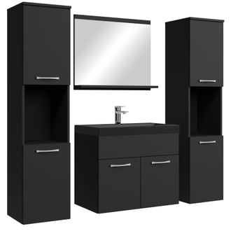 Badplaats Conjunto De Muebles De Ba&ntilde;o Montreal Xl 60 X 35 Cm - Negro Mate