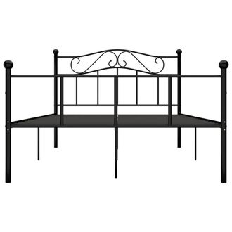 Berkfield Home Elegant Bed Frame Black Metal 120x200 cm | Size: Small Double