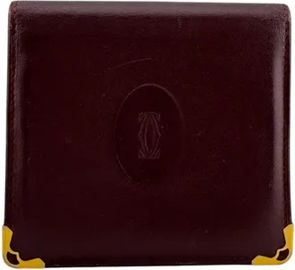 Cartier Wine Red Leather Wallet (Bi-Fold) (Pre-Owned)