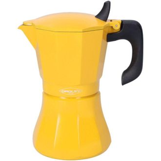 Oroley Caffettiera in alluminio 6 tazze - Petra - Giallo mustarda - Tutti i fuochi