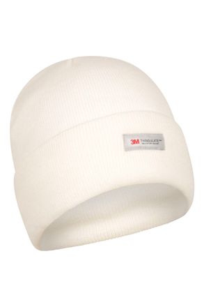 Mountain Warehouse Womens Thinsulate Knitted Beanie - Warm & Cosy, Knitted Cap - Best for Autumn Winter, Outdoors, Hiking & Trekking White S - M