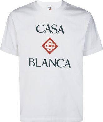 Casablanca White Classic Geometric Logo T-Shirt