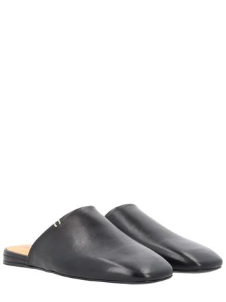 Premiata Calf Leather Sabot Flat - Black