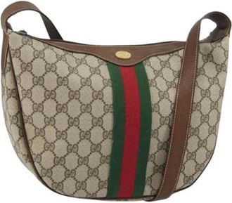 Gucci Pre-owned Shoulder Bags, female, Multicolor, Size: ONE SIZE Pre-owned Vintage Canvas Shoulder Bag