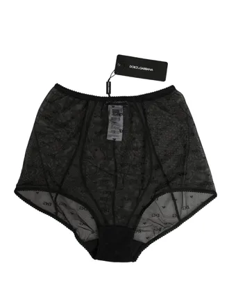 Dolce & Gabbana Womens Black Nylon Stretch Slip Girdle Panty Underwear Elastane Polyester Clothing