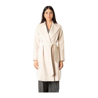 Max Mara Dravenna Jas - Dames - Mantels - Beige - Maat: M Wol