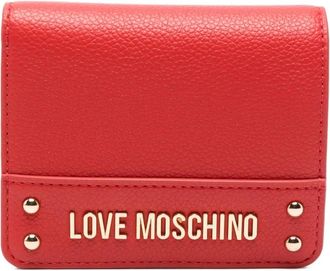 Love Moschino logo-plaque wallet - women - Polyurethane - One Size - Red