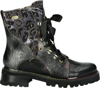 Laura Vita Kleo 16 Veterlaarzen - Dames - Veterlaarzen - Zwart - 36 EU - Leer - Schoenen