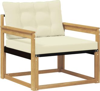 vidaXL Conjunto De Sof&aacute;s De Exterior Blanco Y Crema Vidaxl