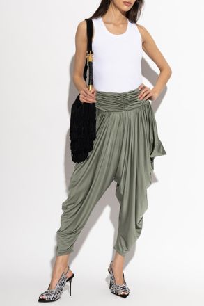 Balmain Loose-fit Trousers, Womens, Green