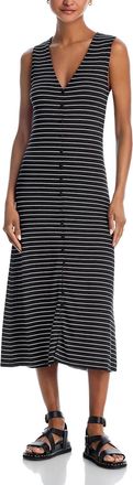Rag & Bone The Knit Button Tank Dress In Black Multi