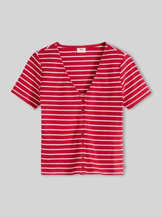 Levi's Slim Fit T-Shirt aus Baumwoll-Mix in Rot, Gr&ouml;&szlig;e L