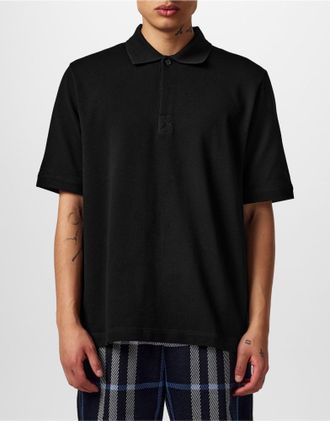Burberry Mens Short Sleeved Polo Shirt Black Clothing > & T-Shirts