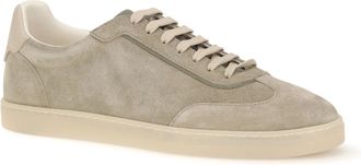 Brunello Cucinelli Mens Suede Sneakers Army Washed