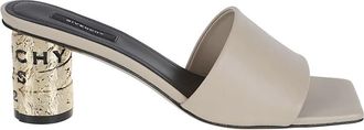 Givenchy Tape Heeled Mules - Dames - Muiltjes - Beige - 41 EU - Leer - Schoenen