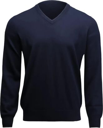 Brunello Cucinelli Maglione con scollo a V - Blu