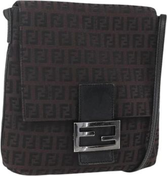 Fendi Pre-owned Canvas Cross Body Bag - Dames - Vintage Schoudertas - Bruin - ONE Size - Vintage