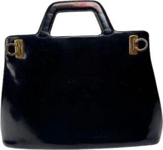 Ferragamo Pre-owned Wanda Handbag - Dames - Vintage Handtas - Zwart - ONE Size - Leer - Vintage