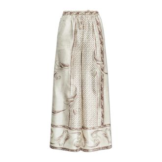 Max Mara Wide Trousers, female, Beige, Size: XS Rive Trousers