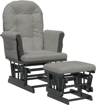 vidaXL Vidaxl - Sillón de lactancia con taburete tela gris claro