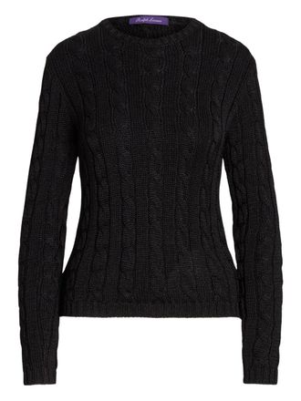Ralph Lauren Collection cable-knit crewneck sweater - Black