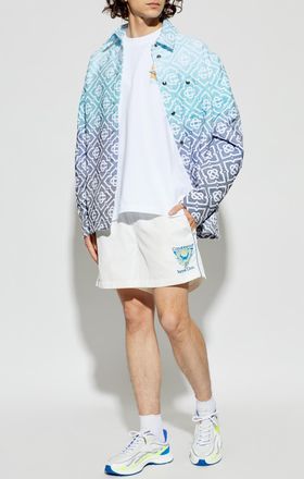 Casablanca Shirt With Monogram, Mens, Blue