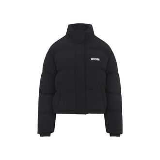 Moschino Black Logo Turtle Neck Jacket