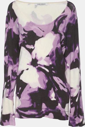 Marina Rinaldi Multicolor Printed Silk Sweater