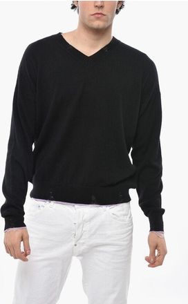 Dsquared2 Wool Blend Sweater with Contrasting Edges size M
