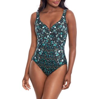 Miraclesuit Bijoux Escape Crisscross Underwire One-Piece Swimsuit in Blm at Nordstrom Rack, Size 10