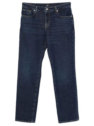 7 For All Mankind Dark Blue Mid Rise Jeans