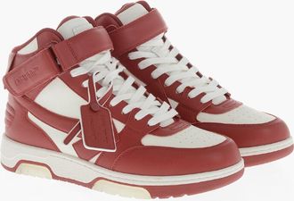 Off-white High-Top OUT OF OFFICE Two-Tone Leather Sneakers Off-White