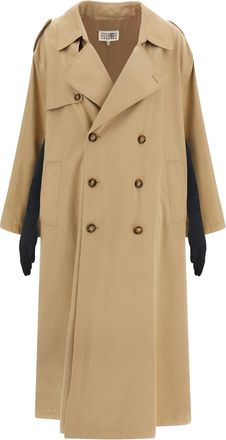 Maison Margiela Womens Beige Cotton Coat Clothing