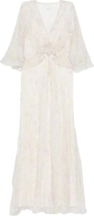 Alberta Ferretti Floral-detail Maxi Dress